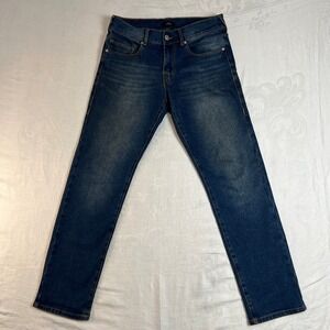 True Religion Geno Jeans Mens 32W Relaxed Slim Blue Wash Denim Y2K Punk